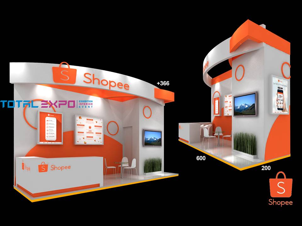 Booth Pameran Simple Minimalis Design Stand Exhibition Contractor